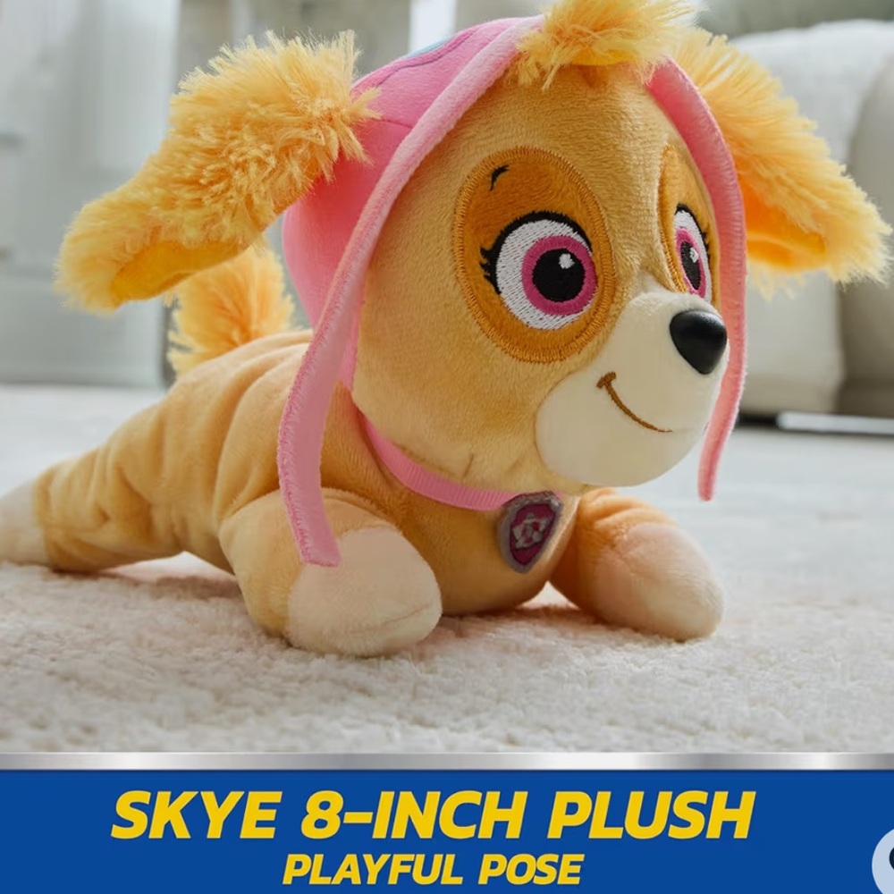 NEW GUND Skye Plush Dog Toy Pink and Tan, Paw Patrol